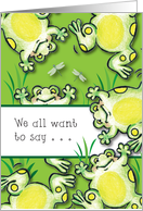 Wedding Anniversary From All of Us, frogs card