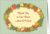 Thank you, For Aunt and Uncle, wreath card