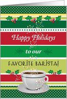 Merry Christmas to Barista, Coffee Cup card