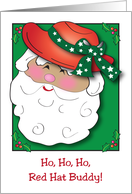 Christmas to Red Hat Buddy, Santa card