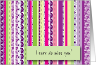 I Miss You, to Ex Girlfriend, colorful stripes card