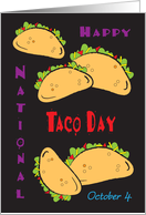 National Taco Day, Oct. 4, tacos card
