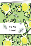 Happy Frogs Birthday Party Invitation card