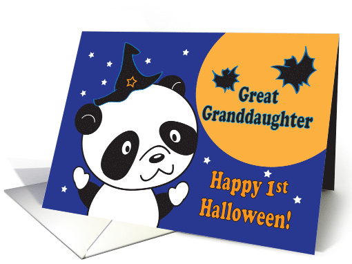 Great Granddaughter's 1st Halloween, Panda card (971013)