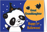 Great Granddaughter’s 1st Halloween, Panda card