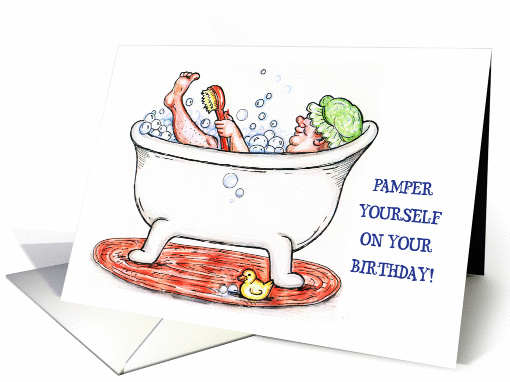 Happy Birthday to Sorority Sister, bubble bath card (975479)