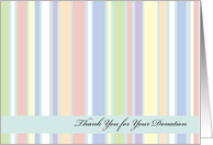 Thank You, Sympathy Donation, pastel stripes card