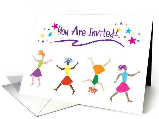 Invitation to Girls' Day Out, women running card (982769)