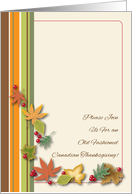 Invitation to Canadian Thanksgiving, leaves, berries card