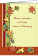 Happy Wedding Anniversary, Canadian Thanksgiving card