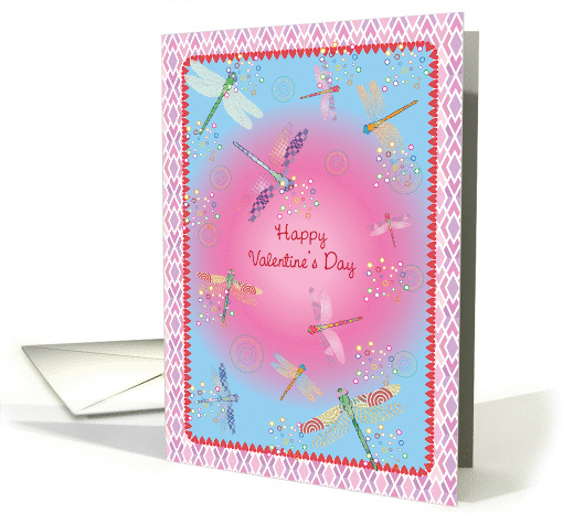 Happy Valentine's Day, dragonfly theme, hearts card (992579)