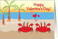Happy Valentine’s Day, Beach Theme, for couple card