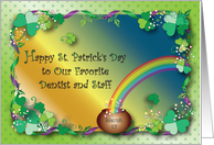 St Patrick’s Day to Dentist & Staff, rainbow card