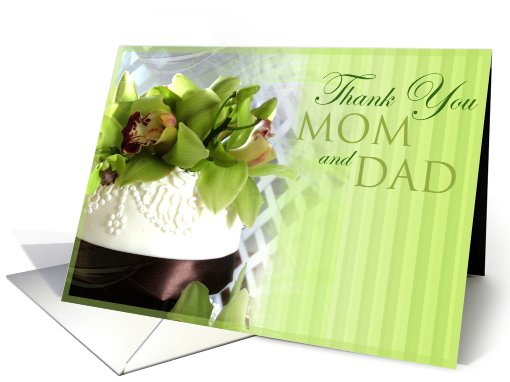 Wedding Thank You Mom and Dad card (468081)