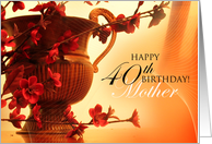 Happy 40th Birthday Mother card