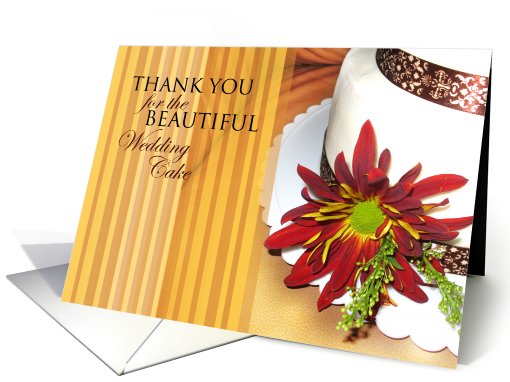 Thank You for the beautiful wedding cake card (706336)
