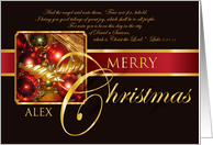 Merry Christmas Alex card