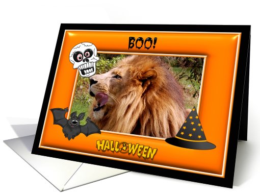 Halloween African Lion card (481263)