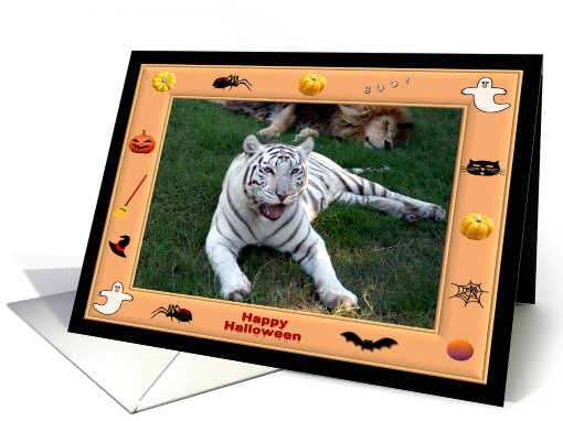 Halloween White Tiger card (482673)