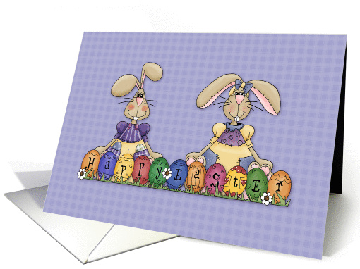 Happy Easter Bunnies card (1018095)
