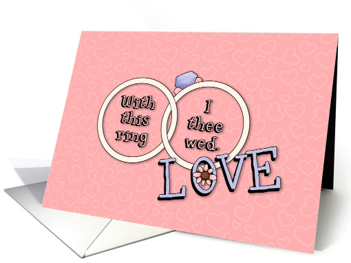 Save The Date, With this Ring I thee wed card (1099470)