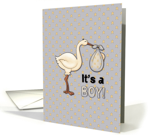 It's A Boy, Stork brings new baby card (848651)