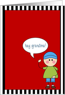 girl - hey grandma! card