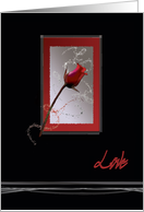 Love, Red Rose card
