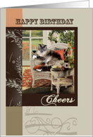 Getting older birthday, Kitty Cheers card
