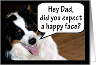 Snarly Face Missing You Dad card