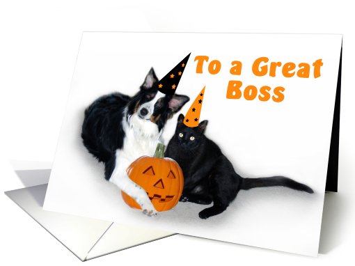 Halloween Dog and Cat Boss card (481112)