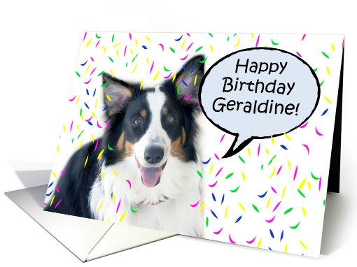 Happy Birthday Aussie, Geraldine card (487549)