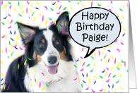 Happy Birthday Aussie, Paige card