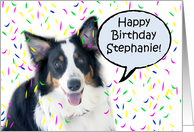 Happy Birthday Aussie,Stephanie card