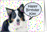 Happy Birthday Aussie, Kim card