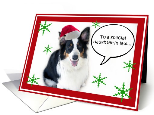 Santa Aussie,  daughter-in-law card (488875)