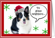 Santa Aussie, Neighbor card