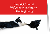 Stop right there! Quilting Party card