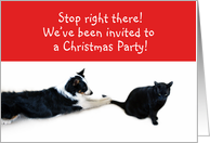 Stop right there! Christmas Party card