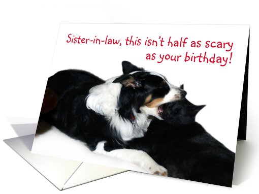 Scary Birthday, Sister-in-law card (503164)