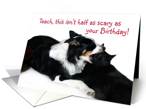 Scary Birthday, Teacher card (503171)