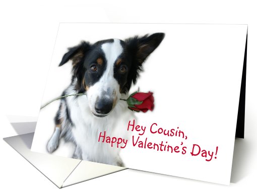 Aussie and Rose, Cousin Valentine card (514562)