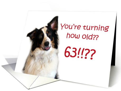 Dog Years, Birthday 63 Years Old card (605340)