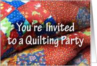 Quilting Party Invite card