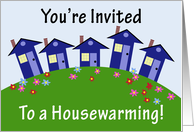 Houses on a Hill, Housewarming Invitation card