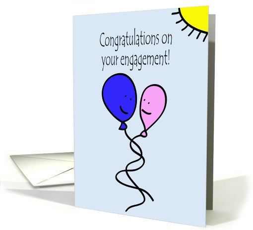 Balloon People Engagement Congratulations card (635083)