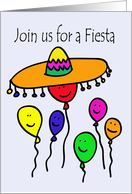 Balloon People Fiesta Invitation card
