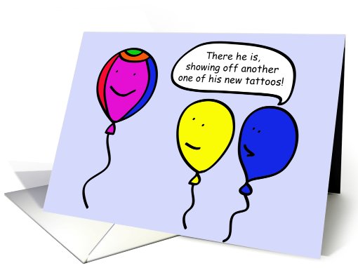 Cartoon Balloon People, Tattoo card (638749)