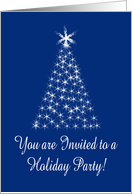 Starlight Christmas Tree Invitation Holiday Party card