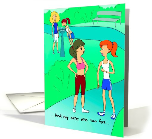 Arms Too Fat : Perfect Runners Birthday card (470740)
